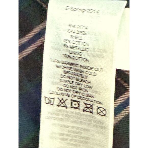 Armani Exchange Plaid Flannel Lined Zip Up Utility Jacket Black Women's Small - Picture 6 of 6